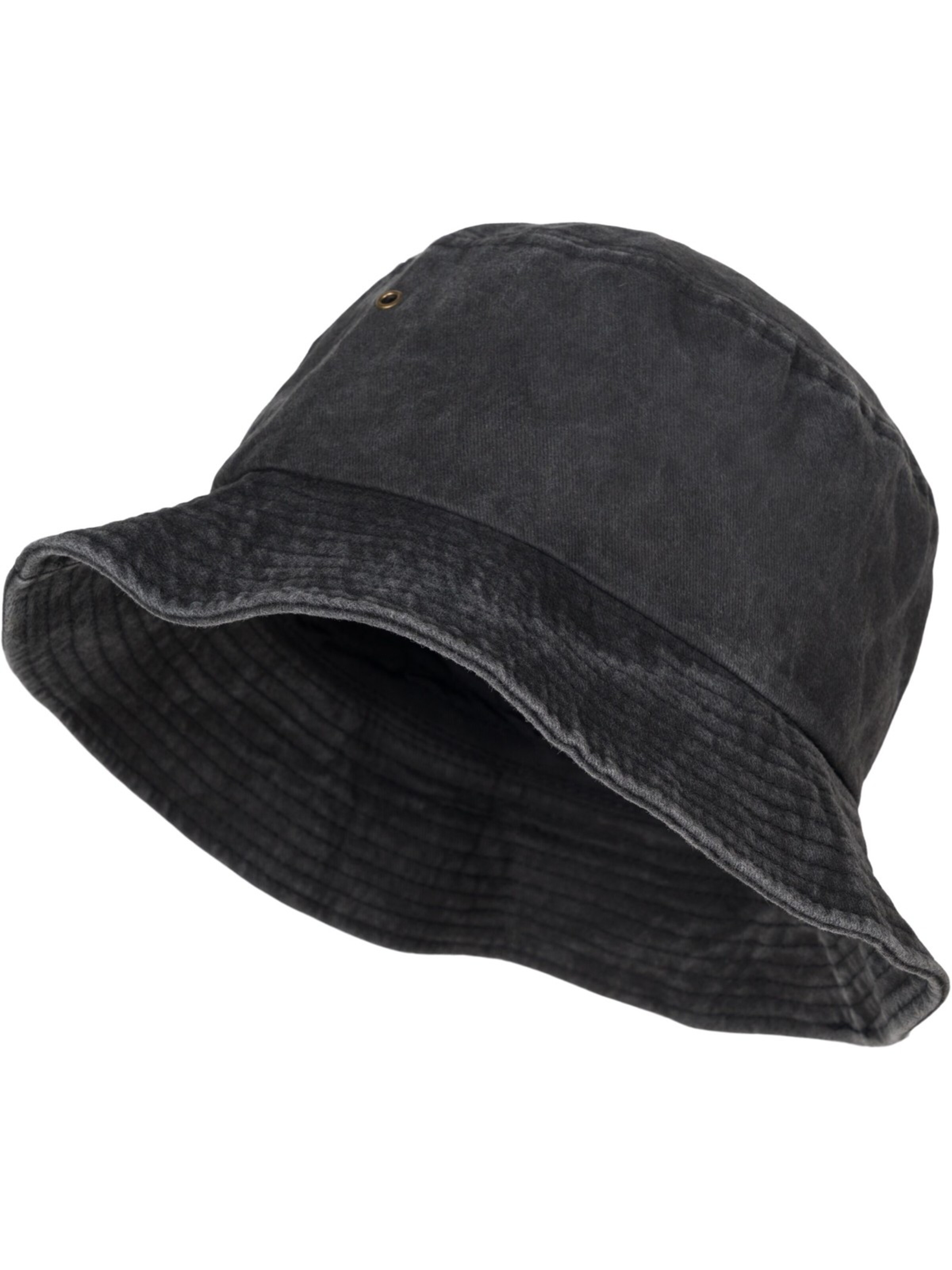 styleBREAKER Hat 'Fischerhut in Washed Optik' in Black: front