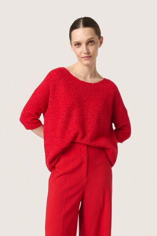 SOAKED IN LUXURY - Pullover 'Tuesday' em vermelho: frente