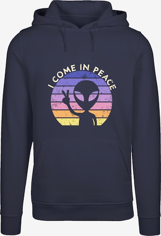 F4NT4STIC Sweatshirt 'Alien Peace Sunset' in Blau: Vorderseite