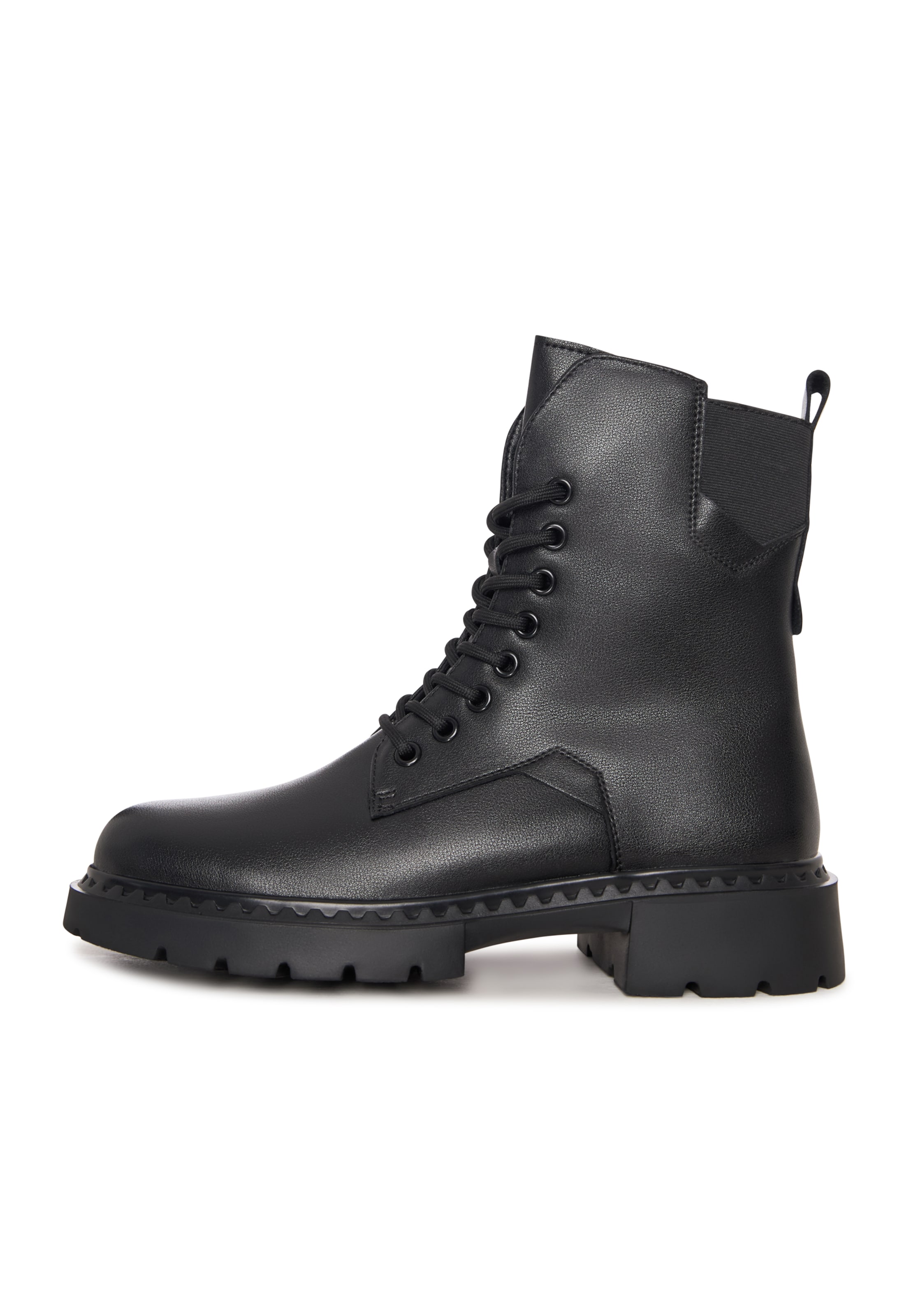 CESARE GASPARI Lace-up bootie in Black: front