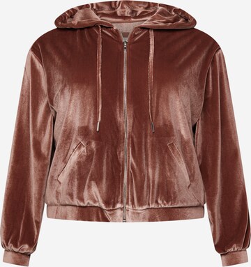 Guido Maria Kretschmer Curvy Sweat jacket 'Meike' in Brown: front