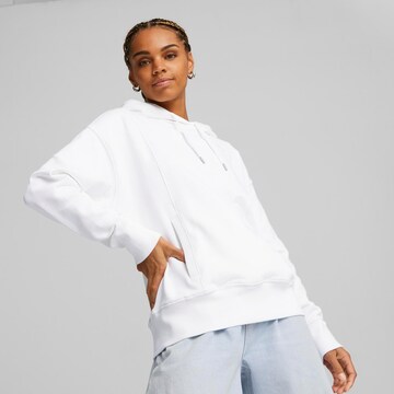 PUMA Athletic Sweatshirt in White: front