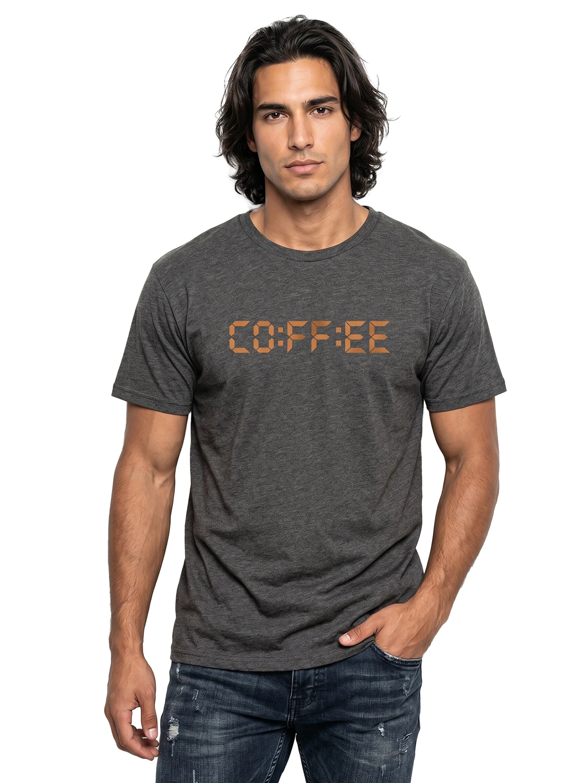 MAKAYA Shirt 'Coffee Time' in Grey