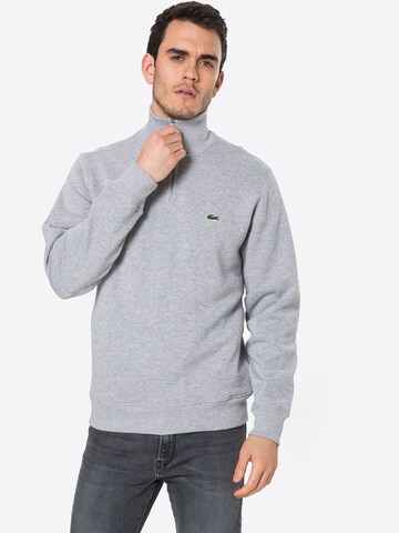 Sweat-shirt LACOSTE en gris : devant