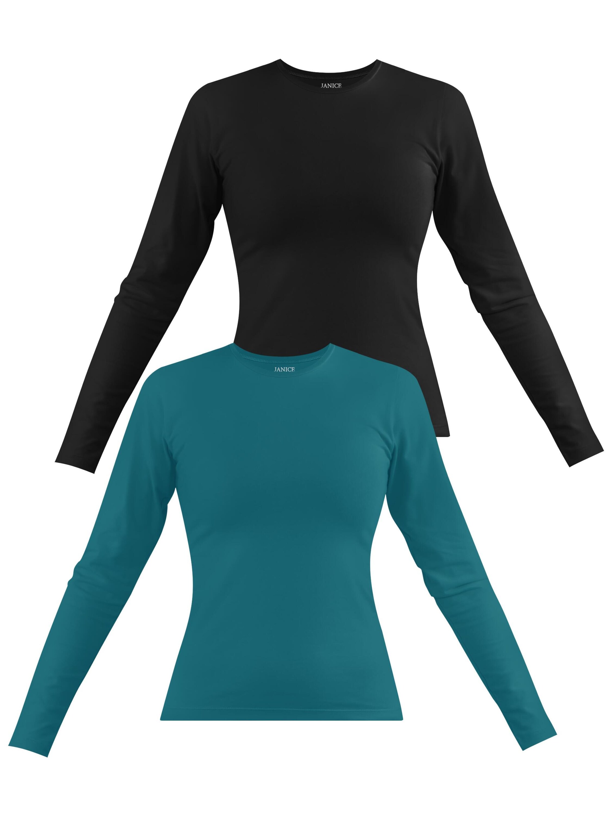 Janice Sweatshirt 'Niska' in Blauw: voorkant