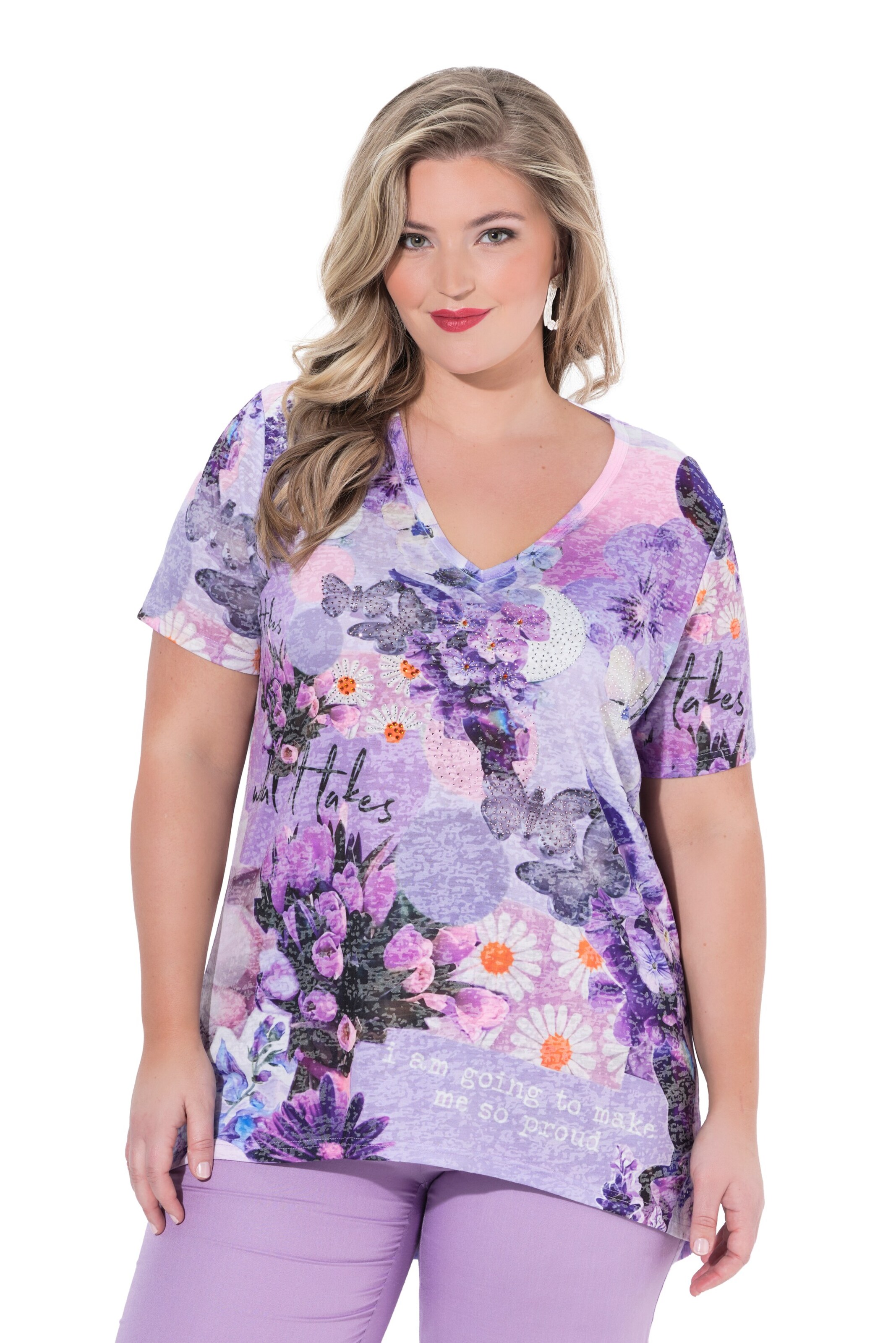 MIAMODA Shirt in Purple: front
