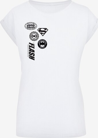 F4NT4STIC Shirt 'DC Comics Justice League Icons Cluster' in White: front