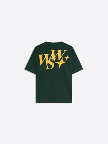 T-Shirt Bershka en vert