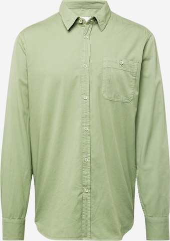 MUSTANG Regular fit Button Up Shirt 'DRYDEN' in Green: front