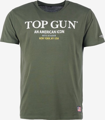 TOP GUN Shirt in Groen: voorkant