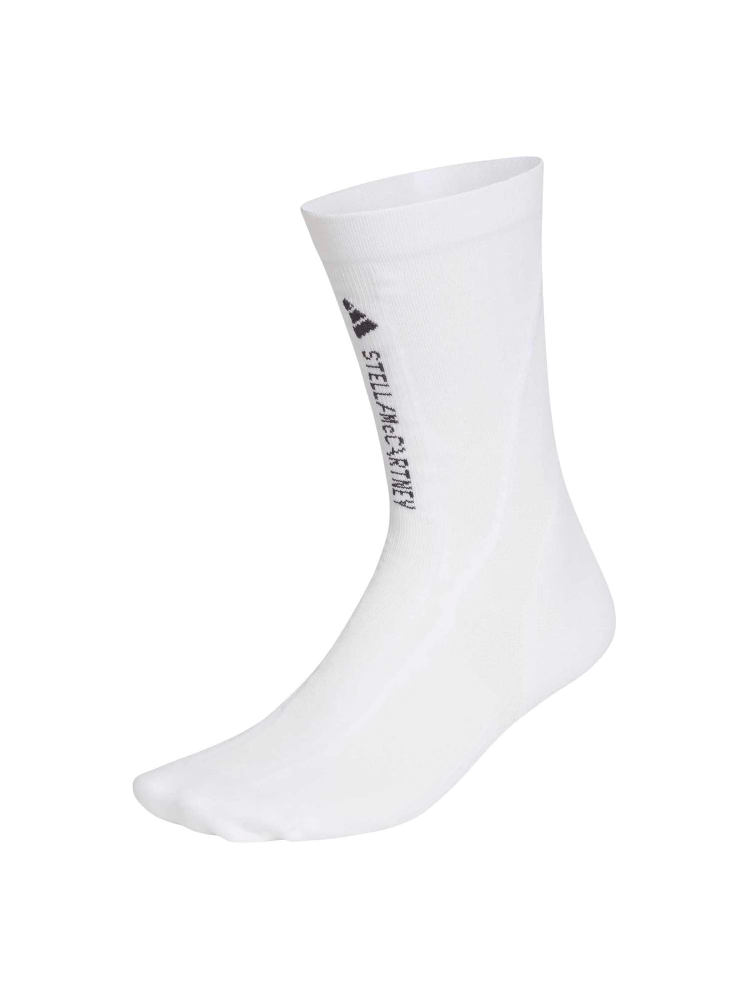 Șosete sport de la ADIDAS BY STELLA MCCARTNEY pe alb: față