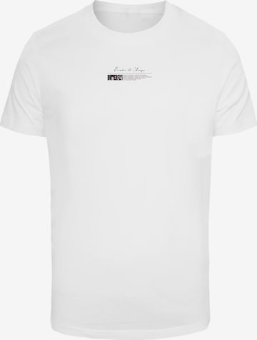 T-Shirt 'Become the Change' Mister Tee en blanc : devant