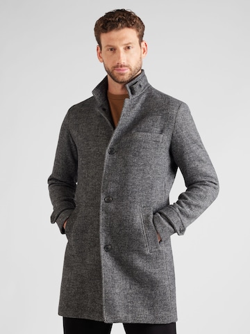 JACK & JONES Ανοιξιάτικο και φθινοπωρινό παλτό 'MELTON' σε γκρι: μπροστά