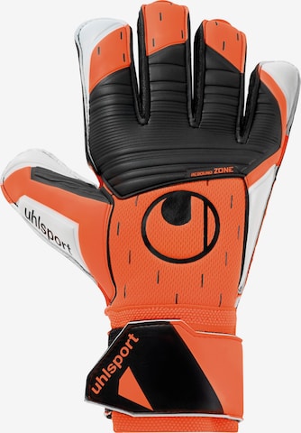 UHLSPORT Athletic Gloves in Orange: front