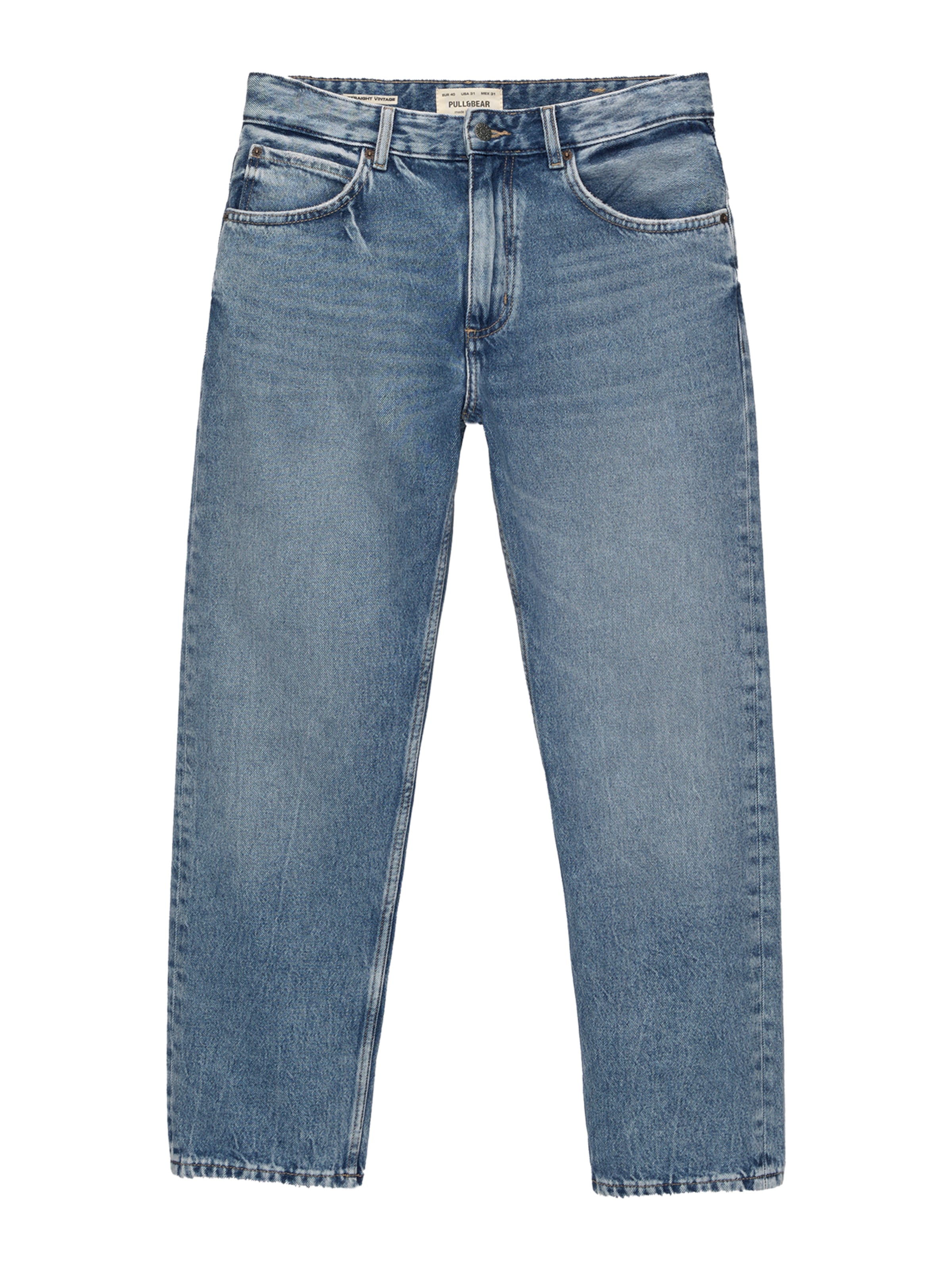 Pull&Bear Voľný strih Džínsy - Modrá: predná strana