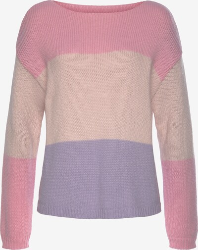 LASCANA Pullover in flieder / rosa / puder, Produktansicht