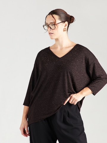 Vero Moda Curve Shirt 'VMCKANVA' in Brown: front
