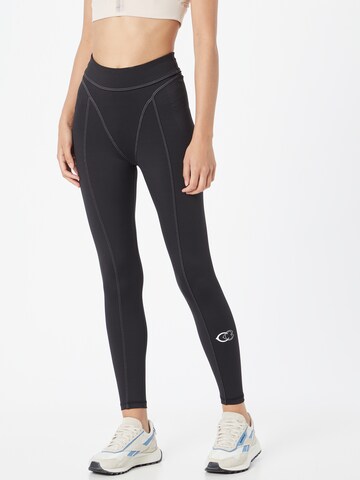 Reebok Skinny Sportbroek in Zwart: voorkant