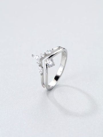 Hey Happiness Ring 'Crown' in Silver: front
