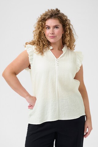 KAFFE CURVE Blouse 'Lyana' in White: front