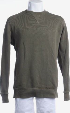 Calvin Klein Sweatshirt & Zip-Up Hoodie in M in Green: front