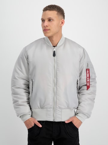 ALPHA INDUSTRIES Přechodná bunda 'MA-1' – šedá: přední strana