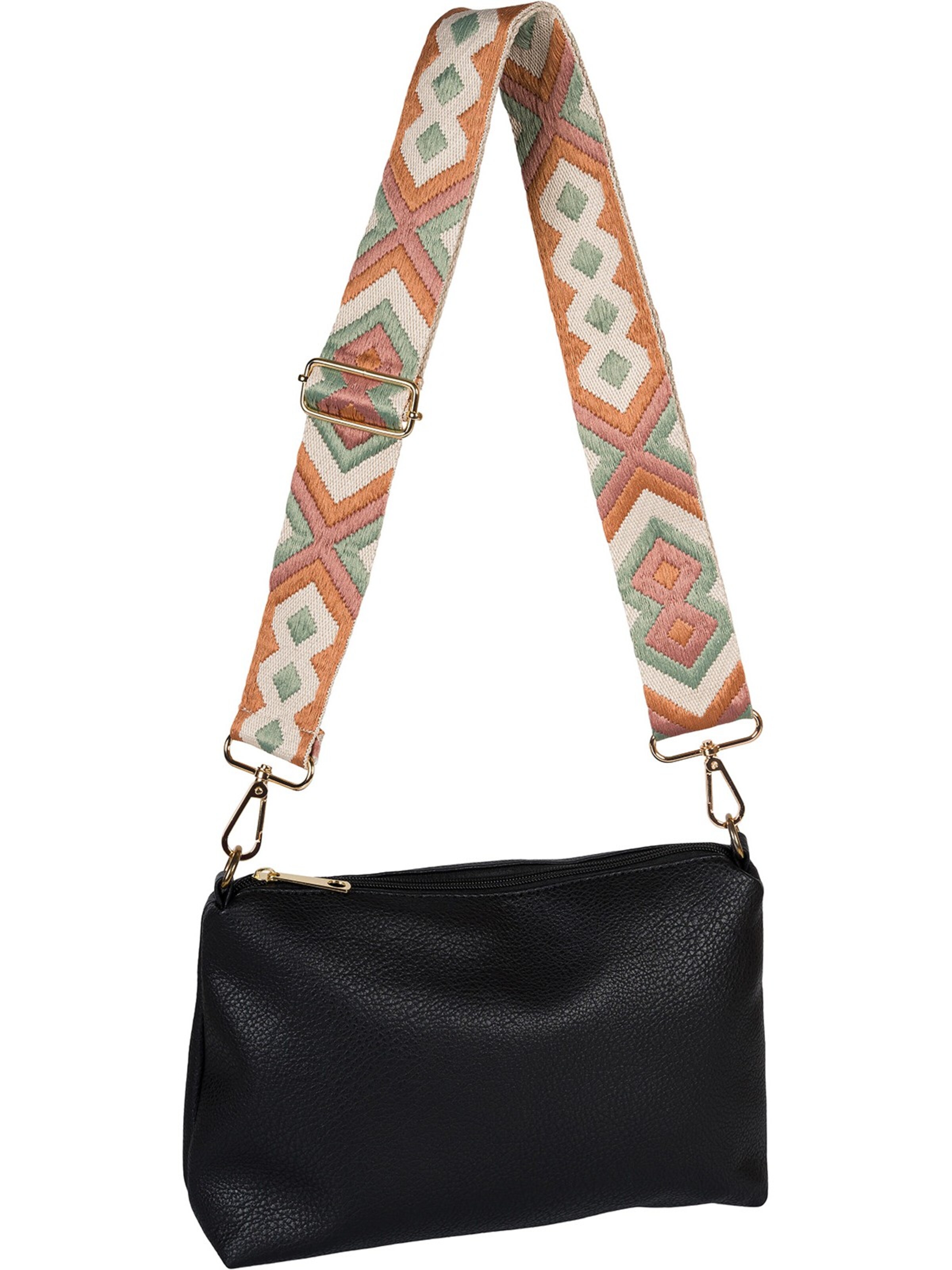 styleBREAKER Taschenzubehör 'Wechsel Taschengurt Ethno Muster bunt'‌‌‌ in Braun