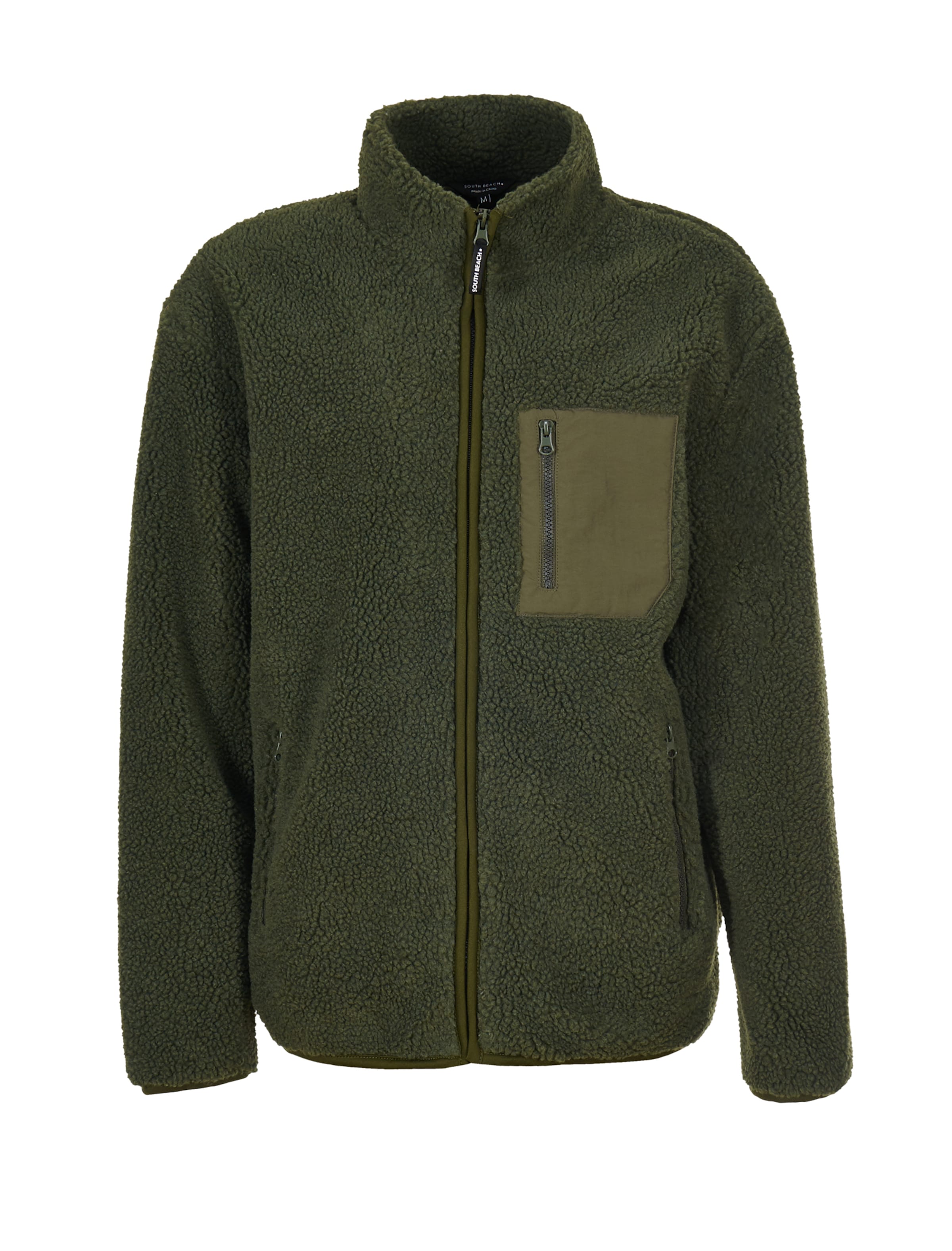 Giacca di pile di South Beach in verde: frontale