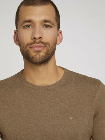 Coupe regular Pull-over TOM TAILOR en marron