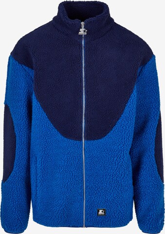 Starter Fleece jas in Blauw: voorkant