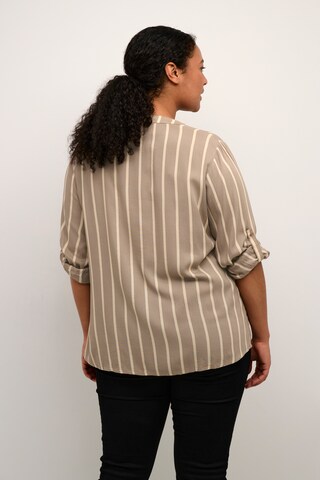 KAFFE CURVE Bluse 'sida' in Beige