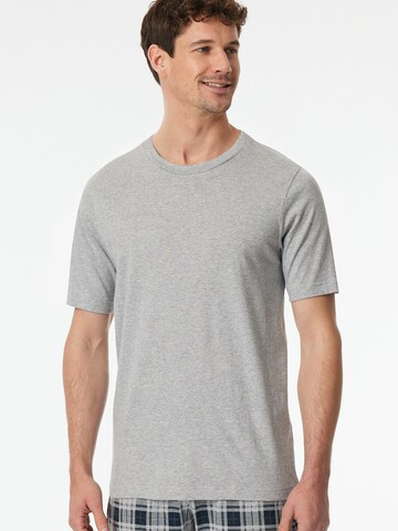 T-Shirt 'Mix + Relax' SCHIESSER en gris : devant
