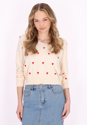 MYMO Sweater 'Comfy' in White: front
