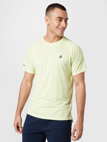 Superdry Performance Shirt in Green: front