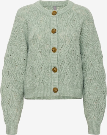 CULTURE Knit Cardigan 'Kimmy' in Green: front