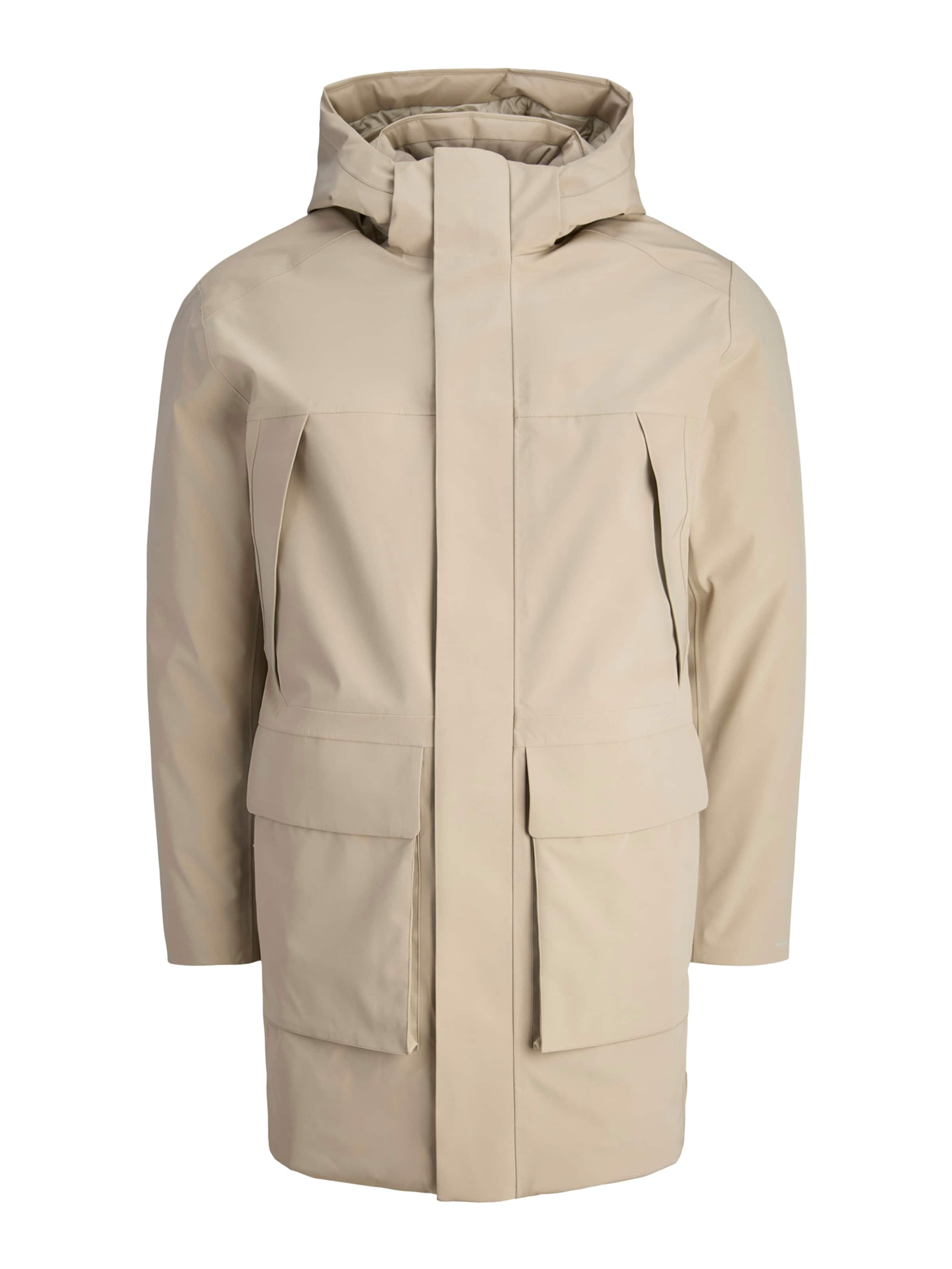 Jack & Jones Premium Winterparka 'JPRCCMOON' in Beige: voorkant