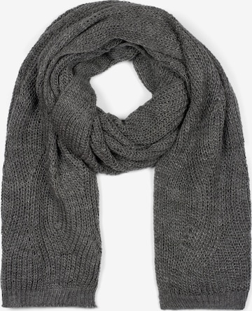 styleBREAKER Schal 'Strick Schal mit Wellenmuster' in Grau: Vorderseite