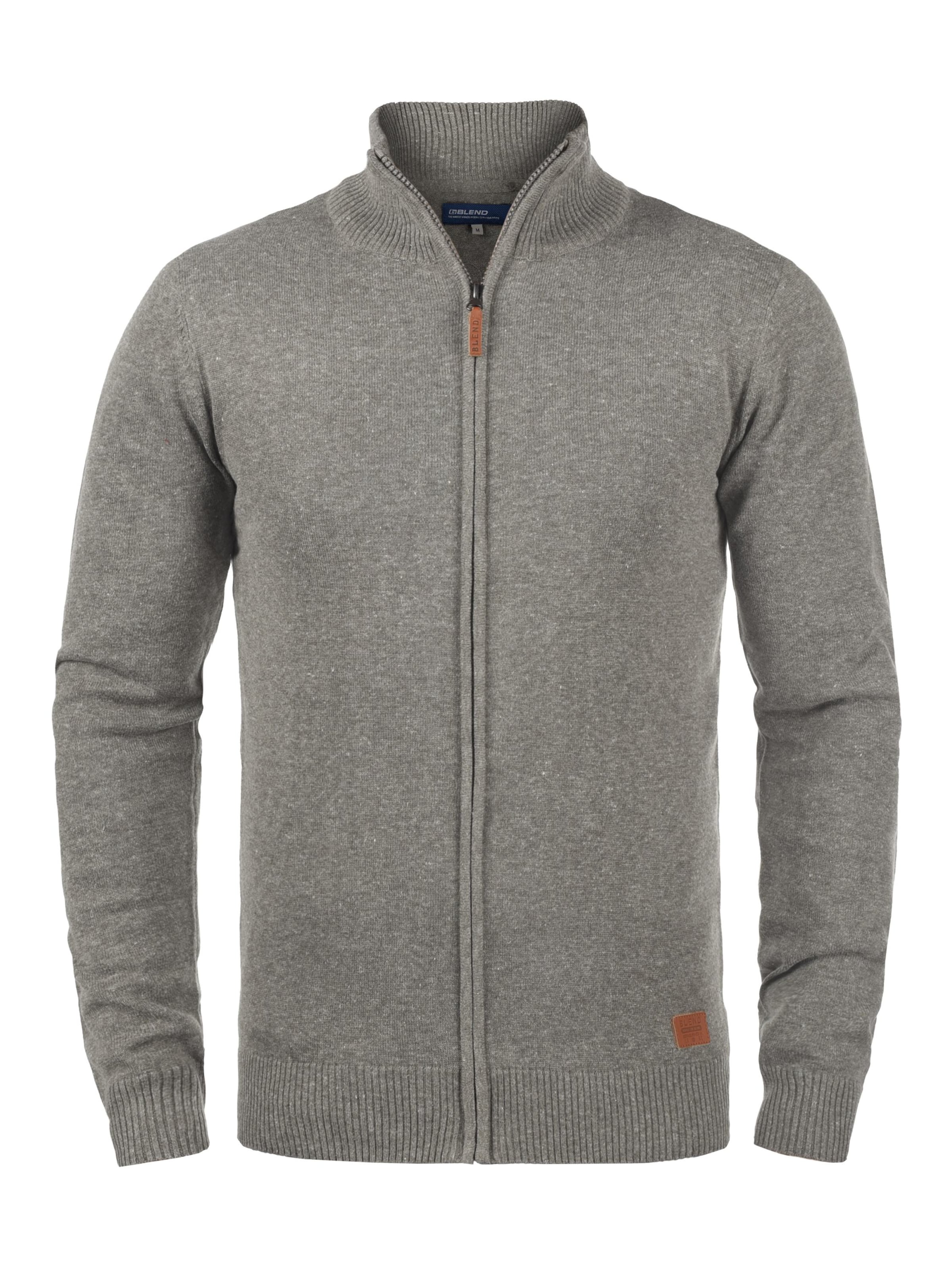 Vestes en maille 'Norman' BLEND en gris : devant