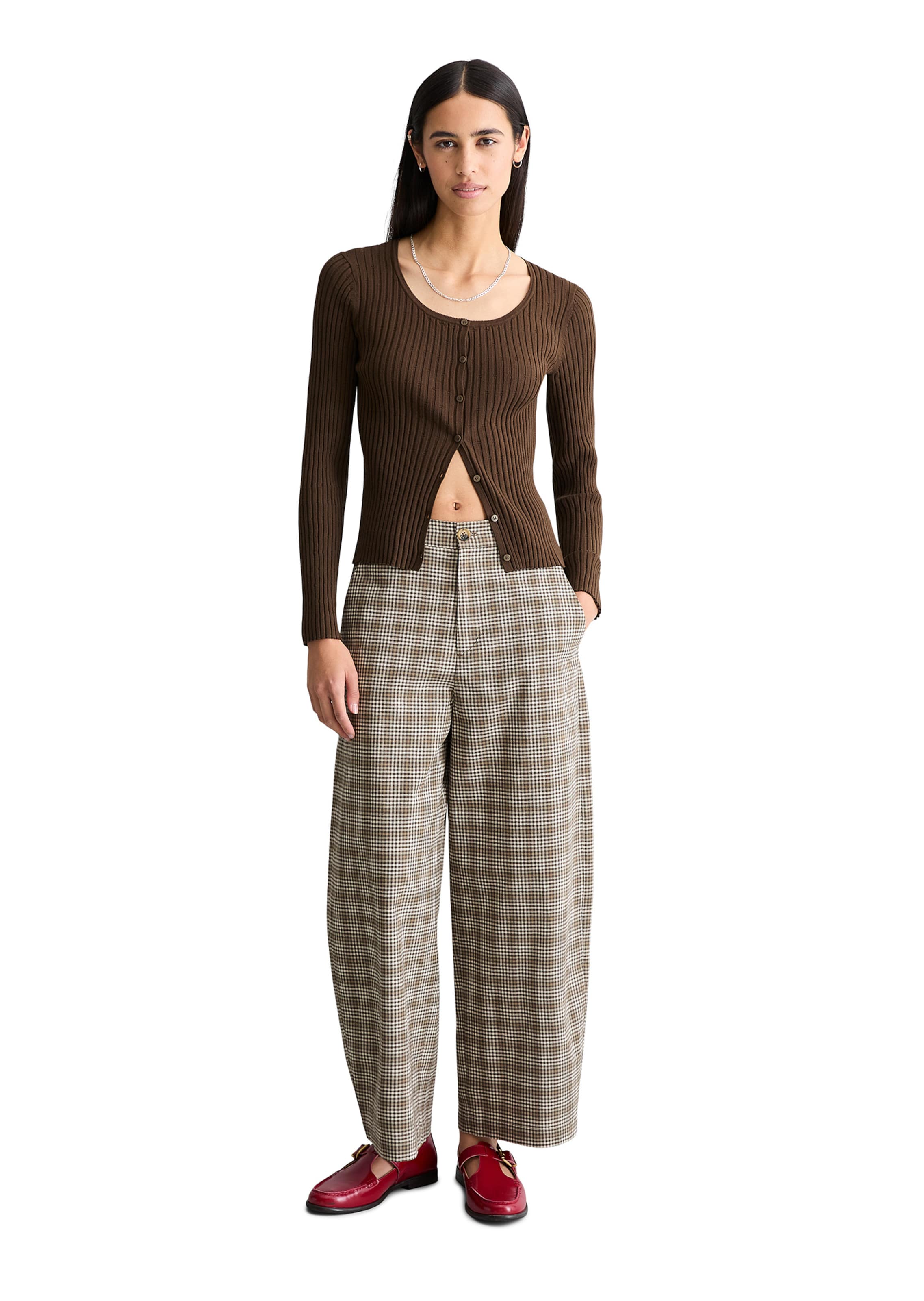 Marc O'Polo DENIM Gebreid vest in Bruin