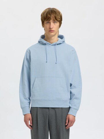 Sweat-shirt SELECTED HOMME en bleu : devant