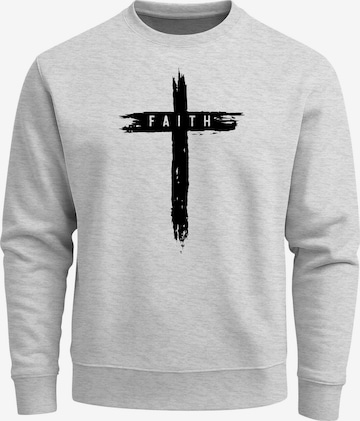 Neverless Sweatshirt 'Faith' in Grey: front