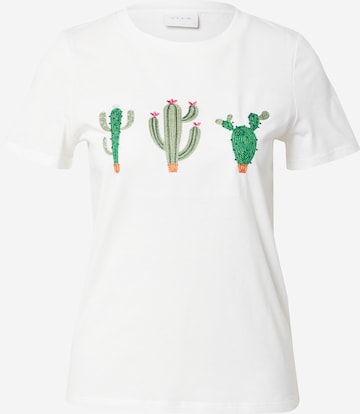 VILA - Camiseta 'ROCKSY' en blanco: frente