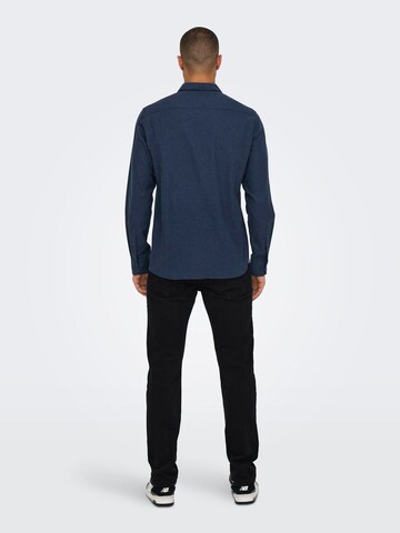 Only & Sons - Ajuste regular Camisa 'ONSRoad' en azul