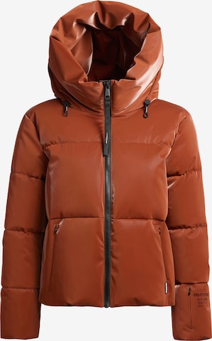 khujo Zimní bunda 'AUDREY SHINY' – oranžová: přední strana