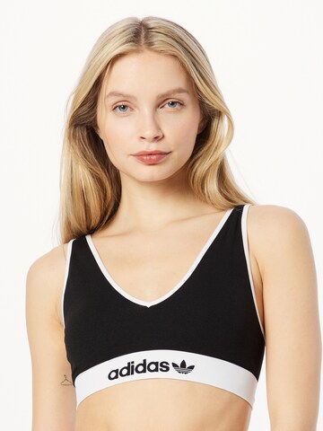melns ADIDAS ORIGINALS Bezvīļu Krūšturis: no priekšpuses