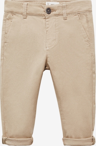 MANGO KIDS Regular Pants in Beige: front