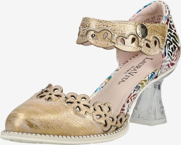 Décolleté di Laura Vita in oro: frontale