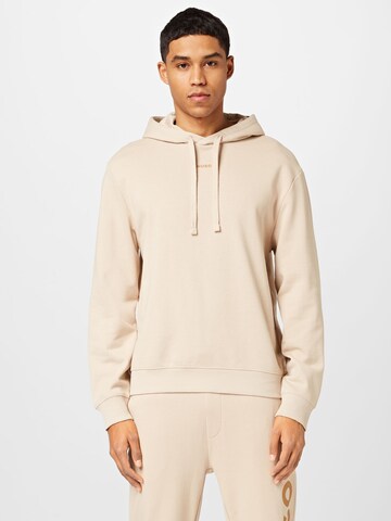 HUGO Sweatshirt 'Dapo' in Beige: front