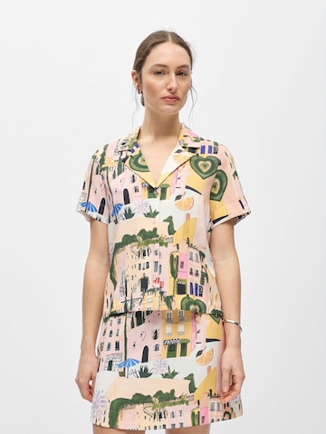 OBJECT Bluse 'OBJDiva Martha' i pink: forside