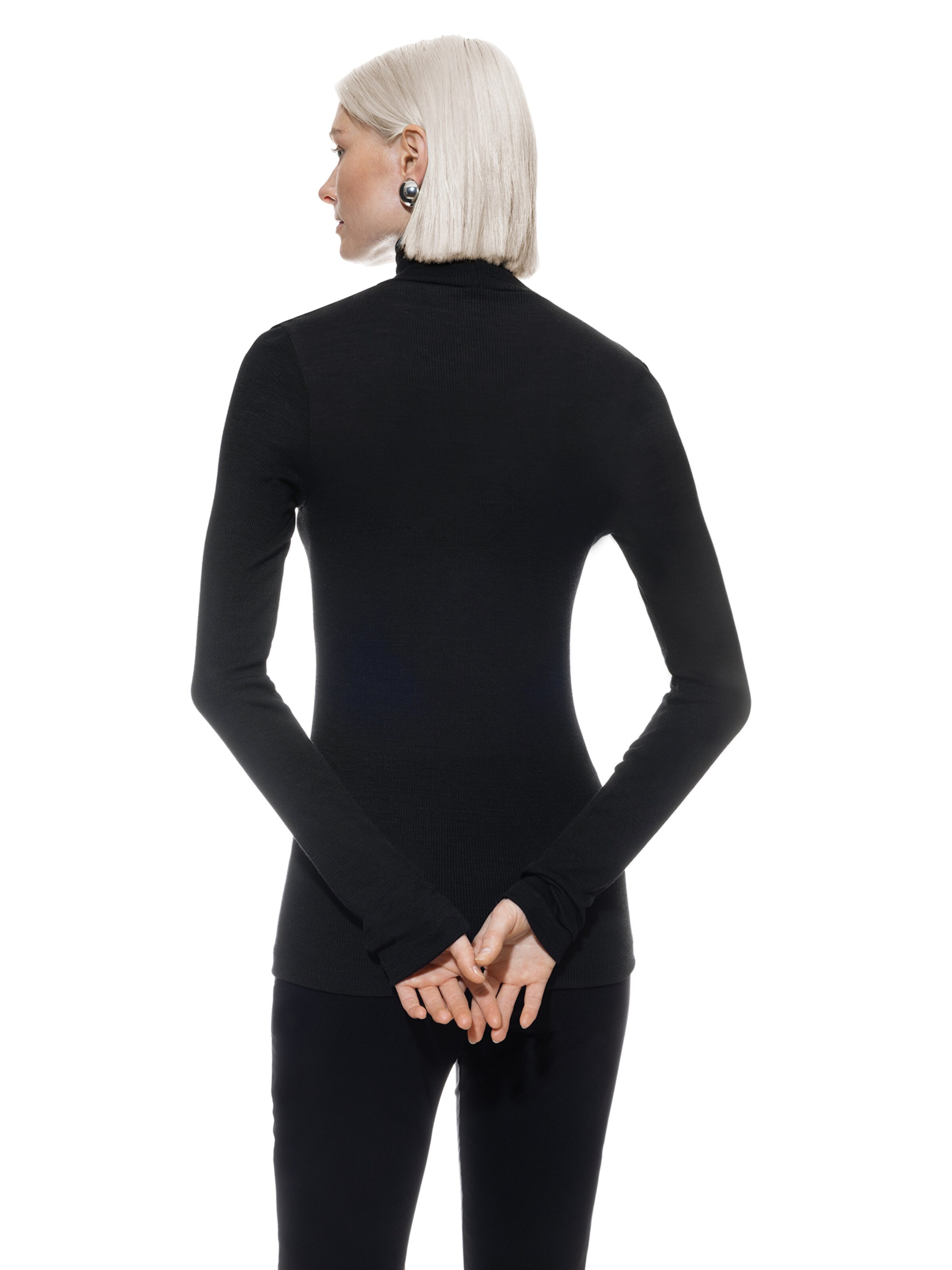 Mey Shirt 'Wool Love' in Schwarz